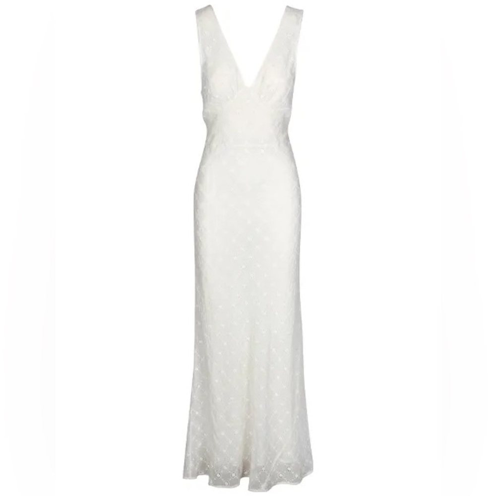 Claudia Schiffer Caspar Maxi Silk Dress